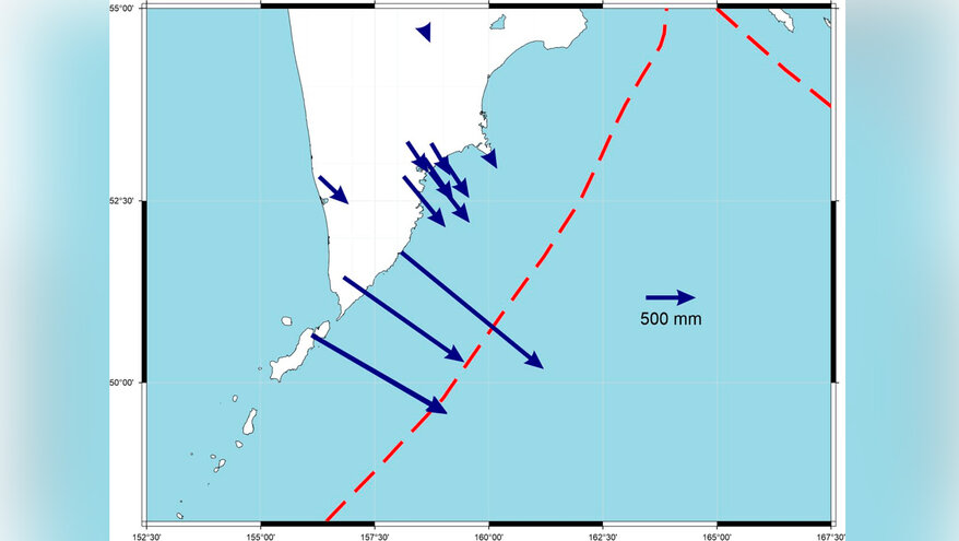 После мощного землетрясения полуостров Камчатка уплыл на юго-восток
