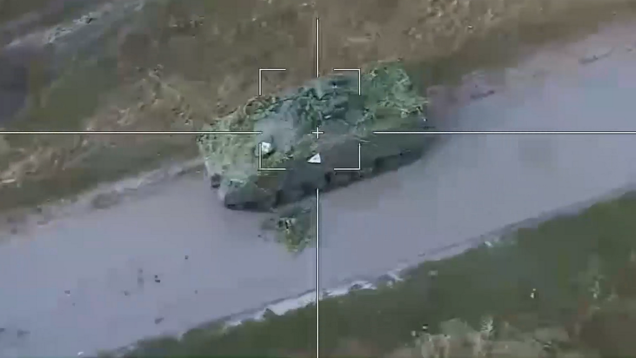 Немецкие БМП Marder под ударами Ланцетов в Курской области