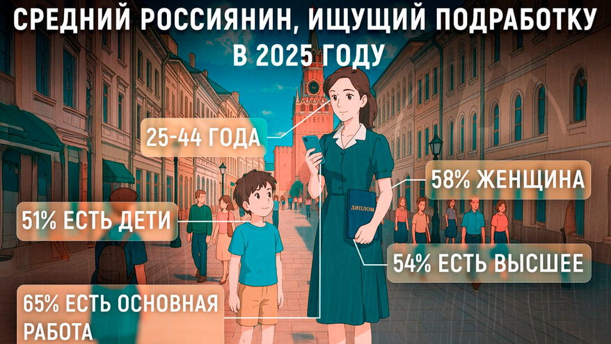 Больше половины россиян хоть раз искали подработку