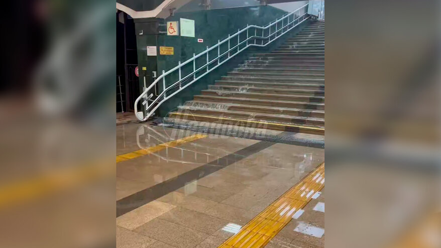 В казанском метро одна из станций обзавелась собственным каскадным водопадом