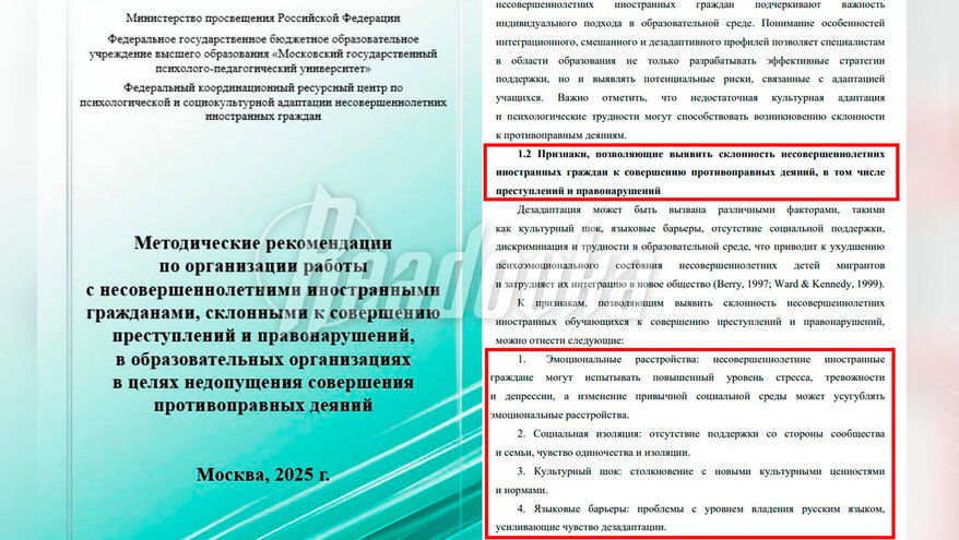Учителей призвали присмотреться к детям мигрантов для выявления склонности к преступлениям